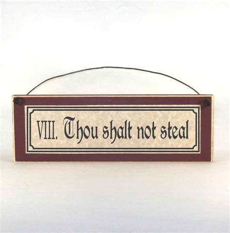 Thou Shalt Not Steal Wall Plaque