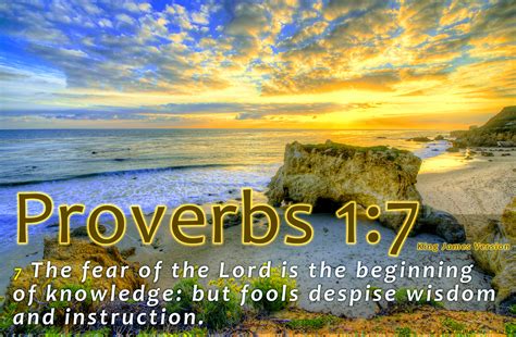 The fear of the Lord is the beginning of knowledge: but fools despise ...