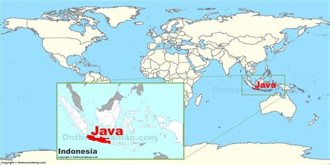 Java on the World Map - Ontheworldmap.com