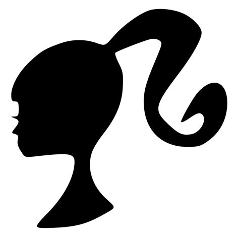 Barbie Head Silhouette at GetDrawings.com | Free for personal use ...