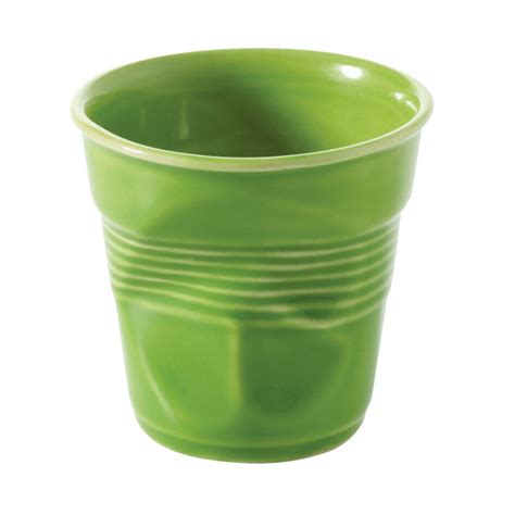 Crumpled cup. Green color. Tumblers by Revol