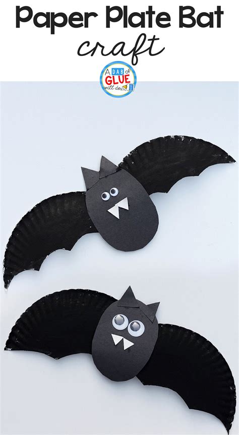 Paper Plate Bat Craft