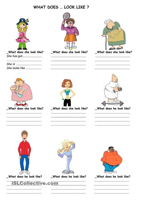 What does ... look like? | Worksheets for kids, Kids personal, Worksheets