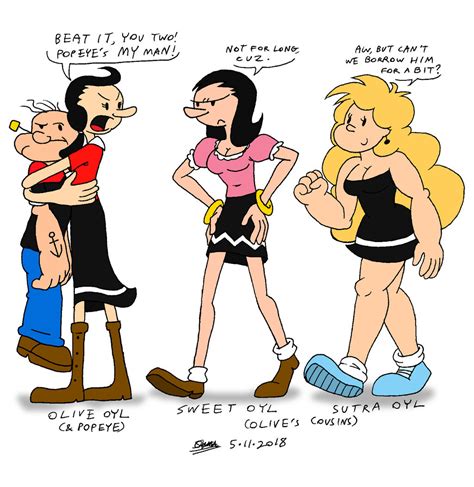 Olive Oyl and her Cousins (Popeye) by tmntsam on DeviantArt