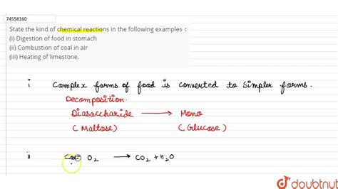 Exemplary Digestion Chemical Reaction Formula Ib Mathematical Studies Booklet