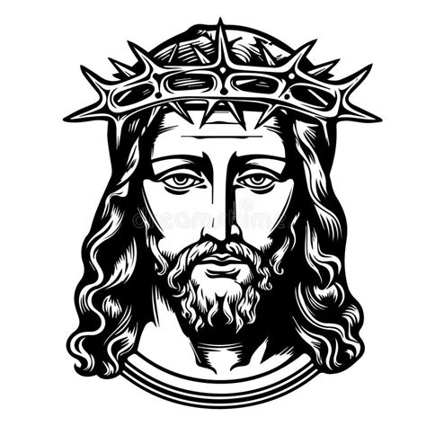 Jesus Christ Savior Vector Illustration. Black Silhouette of Jesus ...