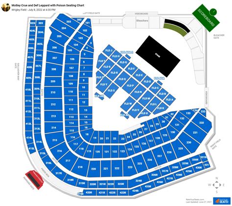 Wrigley Field Seating Charts for Concerts - RateYourSeats.com