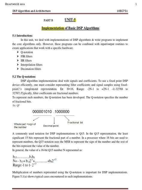 Implementation and Optimization of Common Digital Signal Processing ...