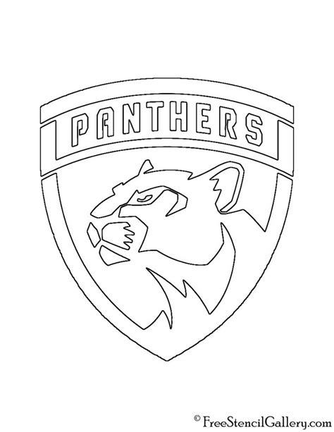 NHL - Florida Panthers Logo Stencil | Free Stencil Gallery | Panther ...