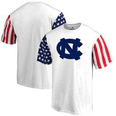 North Carolina Tar Heels Fanatics Branded Stars & Stripes T-Shirt - White | Nfl pro line