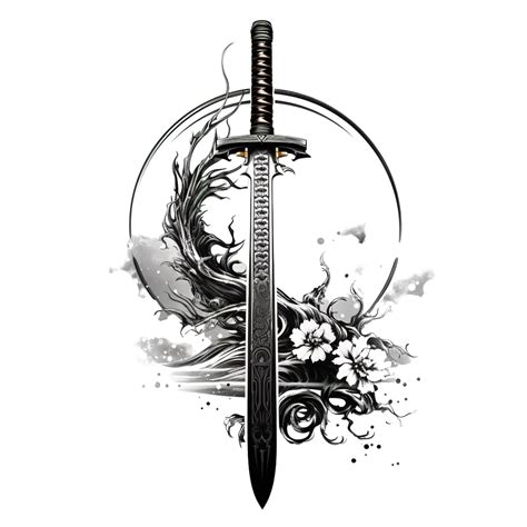Samurai Katana Sword Tattoo, Tattoo, Samurai, Sword PNG Transparent Image and Clipart for Free ...