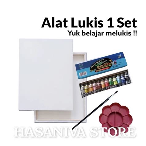 Jual Alat Lukis 1 Set Lengkap / Belajar Melukis | Shopee Indonesia