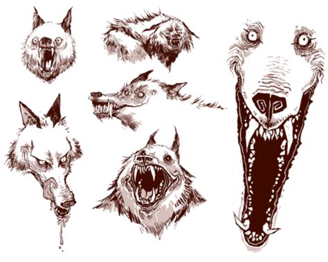 scary dog evil wolf design Monster Concept Art, Monster Art, Creepy Monster, Fantasy Creatures ...