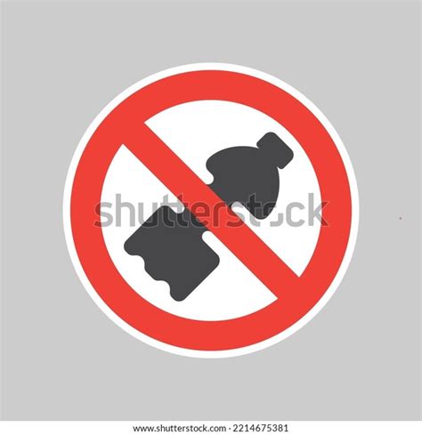 No Plastic Red Prohibition Sign Do Stock Vector (Royalty Free) 2214675381 | Shutterstock