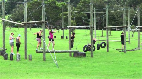 Low ropes course | Ropes course, Backyard obstacle course, Kids obstacle course