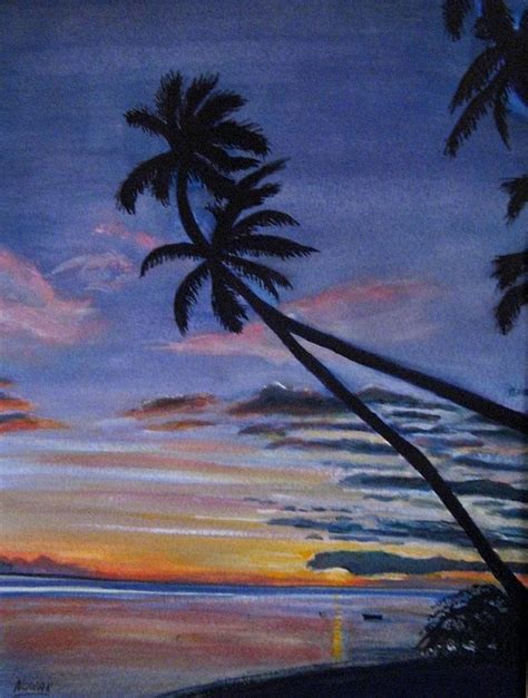 Hawaiian Sunset Painting by Richard Nowak