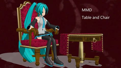 (MMD) Table and chair by Leberx44qa on DeviantArt