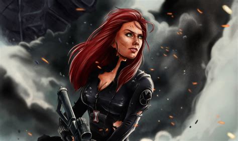 Black Widow 4k Ultra HD Wallpaper by santtos denilson