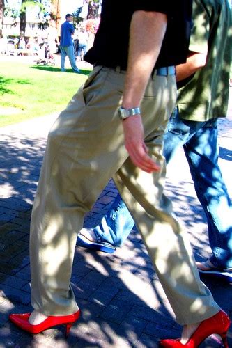 Business casual | Man walking in heels at the Walk a Mile in… | Flickr