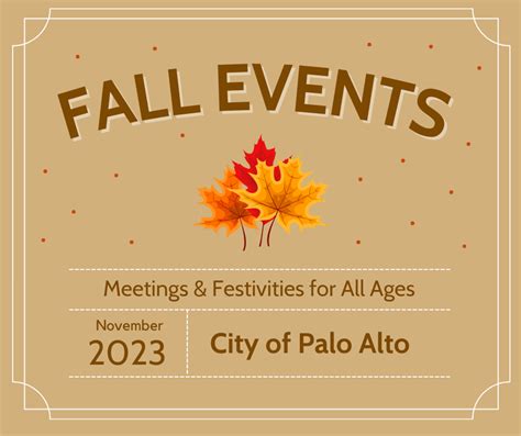 Community Events & Meetings this Fall – City of Palo Alto, CA