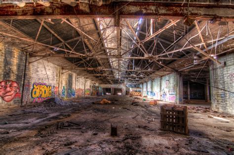 One of the many abandoned buildings at Packard plant. Detroit, MI. [OS ...