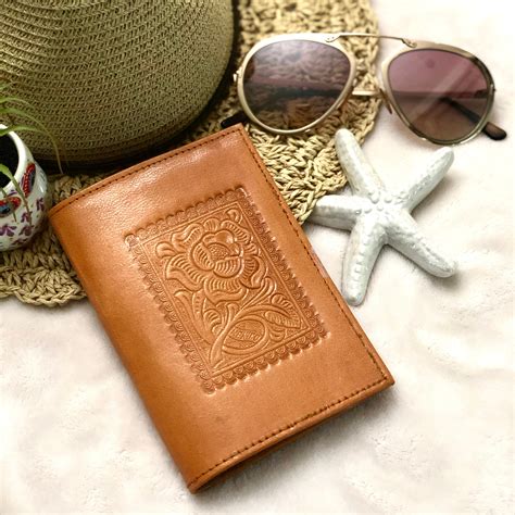 Saddle Leather Passport Cover*Tooled leather*Passport Wallet*Travel Wallet*Passport Holder ...