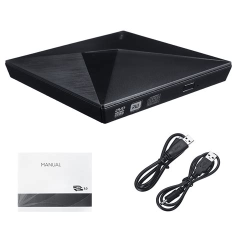 USB 3.0 External DVD-RW CD Burner Player Slim Optical Drive for PC Laptop