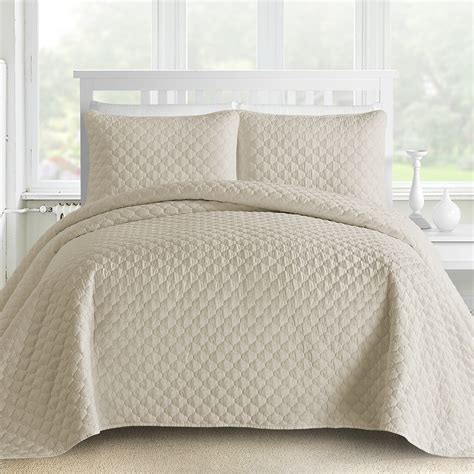 Oversized and Prewashed Comfy Bedding Lantern Ogee Quilted 3-piece Bedspread | eBay