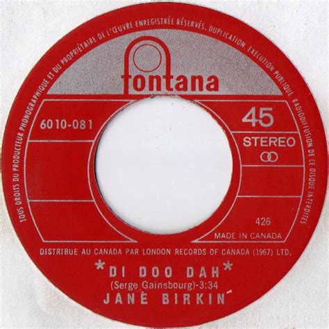 Jane Birkin – Di Doo Dah (1973, Vinyl) - Discogs