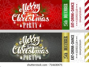 1,220 Christmas party ticket template Images, Stock Photos & Vectors ...