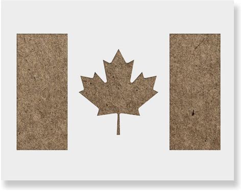 Canadian Flag Stencil Template for Walls and Crafts - Reusable Stencils for Painting in Small ...