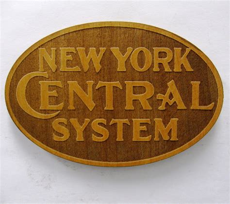 New York Central Railroad Logo Wooden Fridge Magnet White | Etsy