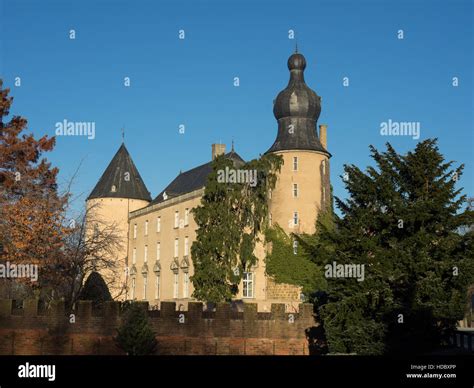 Winter at a castle in Germany Stock Photo - Alamy