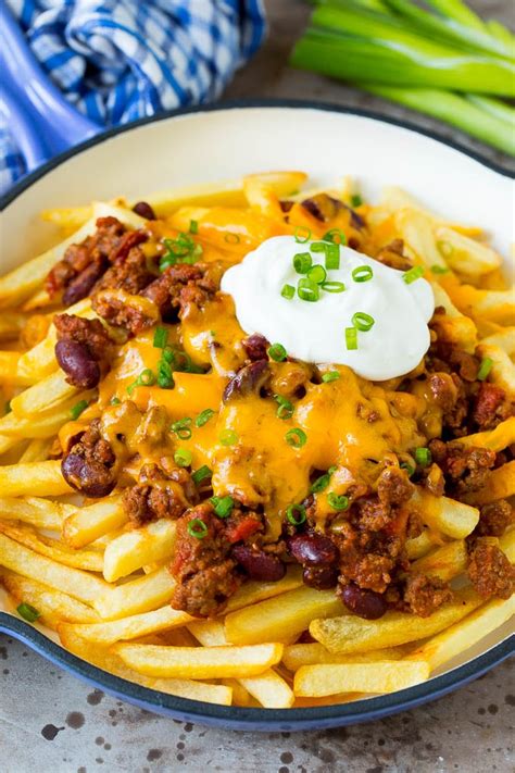 Papas fritas con chile y queso 【 Cazuelas Online