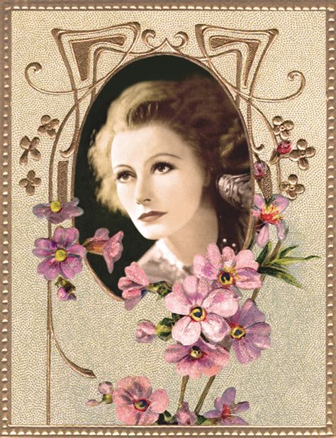 Greta Garbo Floral Frame - Greta Garbo Fan Art (43211677) - Fanpop