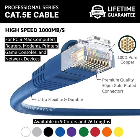 Mua InstallerParts (10 Pack) Ethernet Cable CAT5E Cable UTP Booted 1.5 FT - Blue - Professional ...