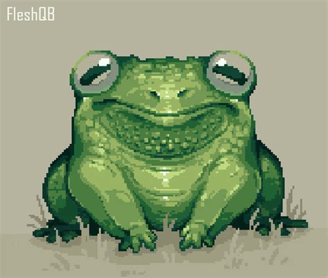 Never posted this here- A little pixel frog animation I made :) : r/frogs