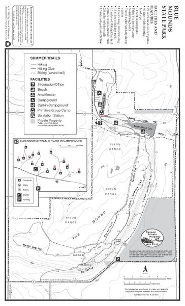 Blue Mounds State Park Map - 1410 161st St Luverne MN • mappery