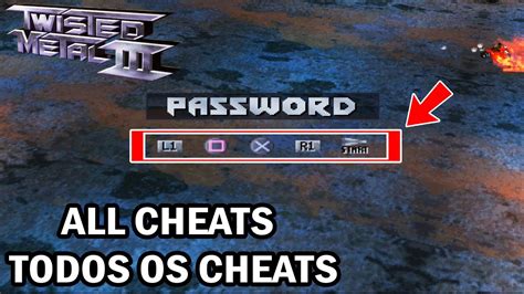 Twisted Metal 3 [PS1] - All Cheats (Todos os Cheats) - YouTube