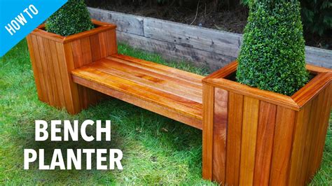 How to build a garden bench with planters - YouTube