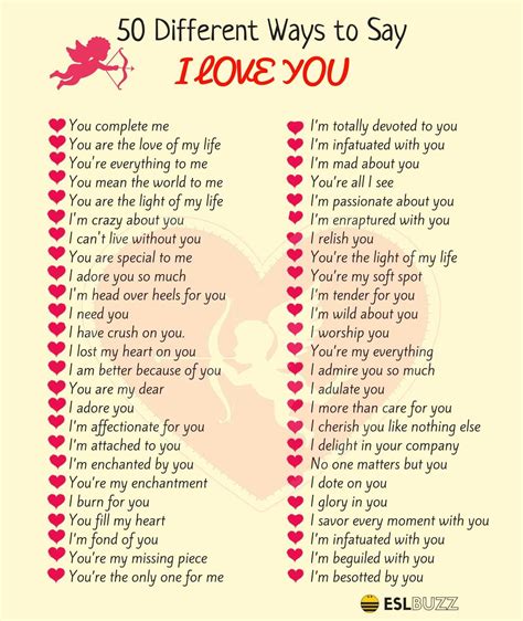 100 Different Ways To Say I LOVE YOU | Beautiful words in english, English phrases, English words