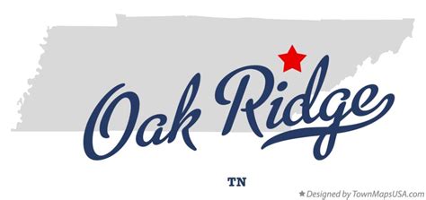 Map of Oak Ridge, TN, Tennessee