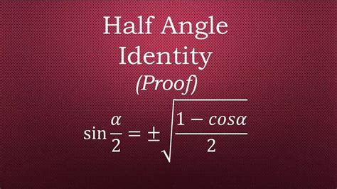 Half angle formula proof sinA/2 |Mad Teacher - YouTube