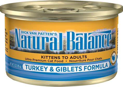 Natural Balance Ultra Premium Turkey & Giblets Formula Canned Cat Food ...