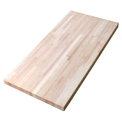 Hardwood Reflections 120 inch Maple Butcher Block Countertop in Unfinished | The Home Depot Canada