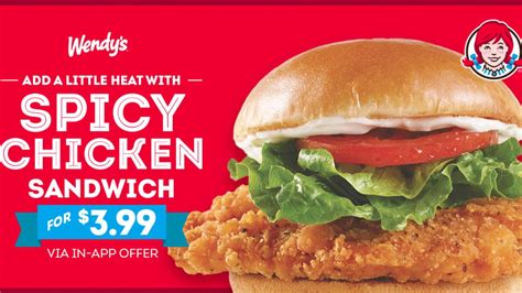 Wendy's Announces $3.99 Spicy Chicken Sandwich Deal - QSR Magazine