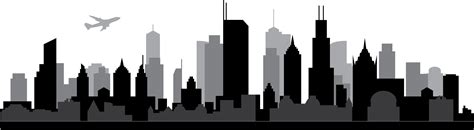 Chicago Skyline Silhouette - skyline png download - 2560*706 - Free Transparent Chicago png ...