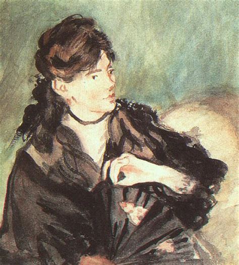 Portrait of Berthe Morisot, 1873 - Edouard Manet - WikiArt.org