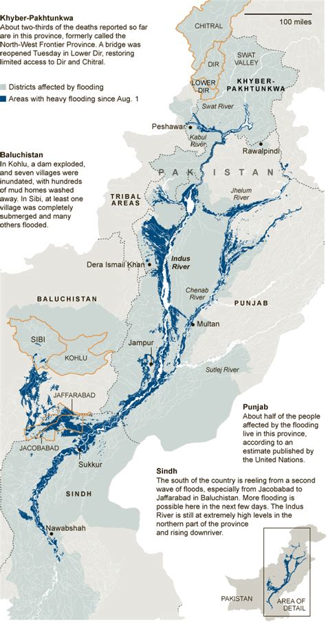 Extent of the Flooding in Pakistan - Map - NYTimes.com