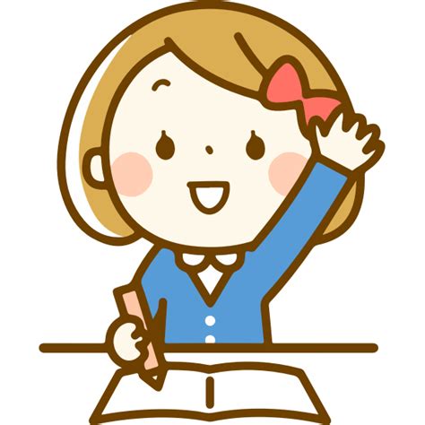 Student Raising Hand Cartoon